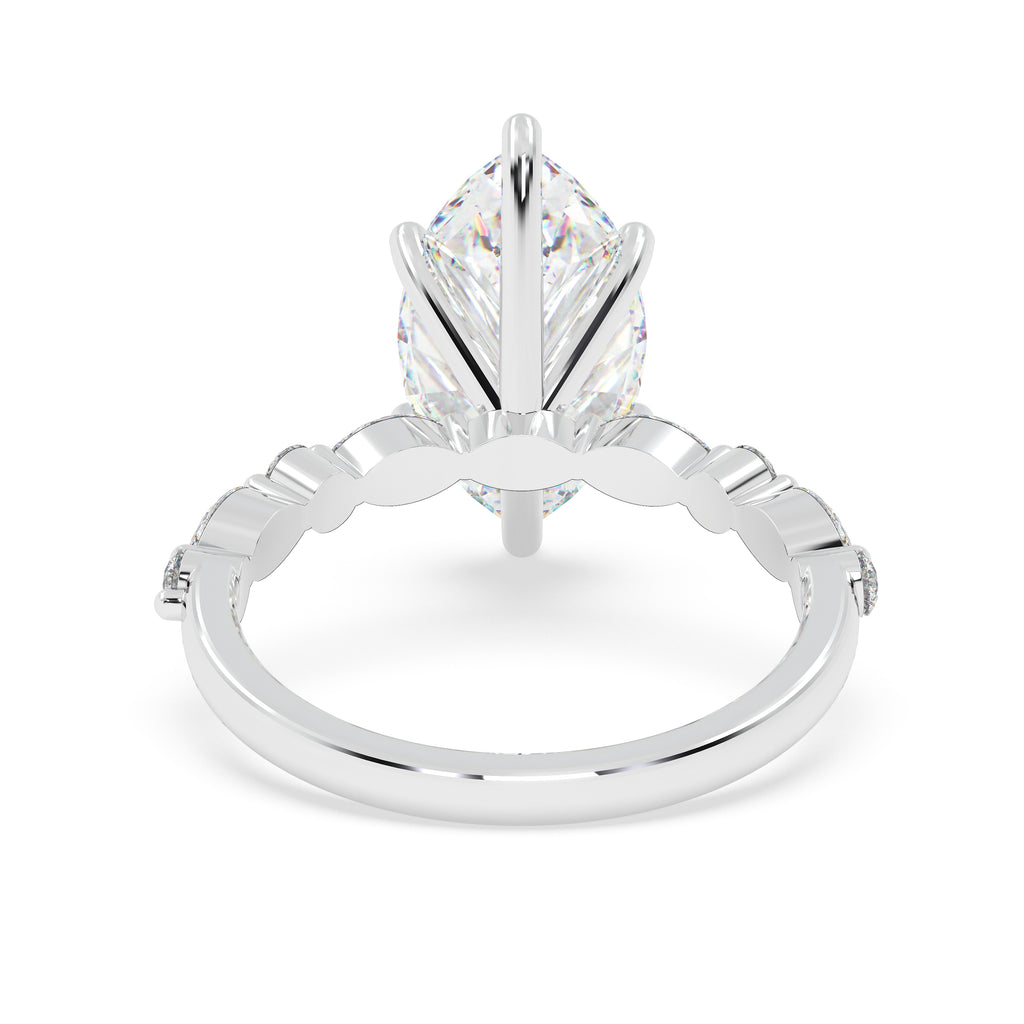 The Velor marquise ~ Silver
