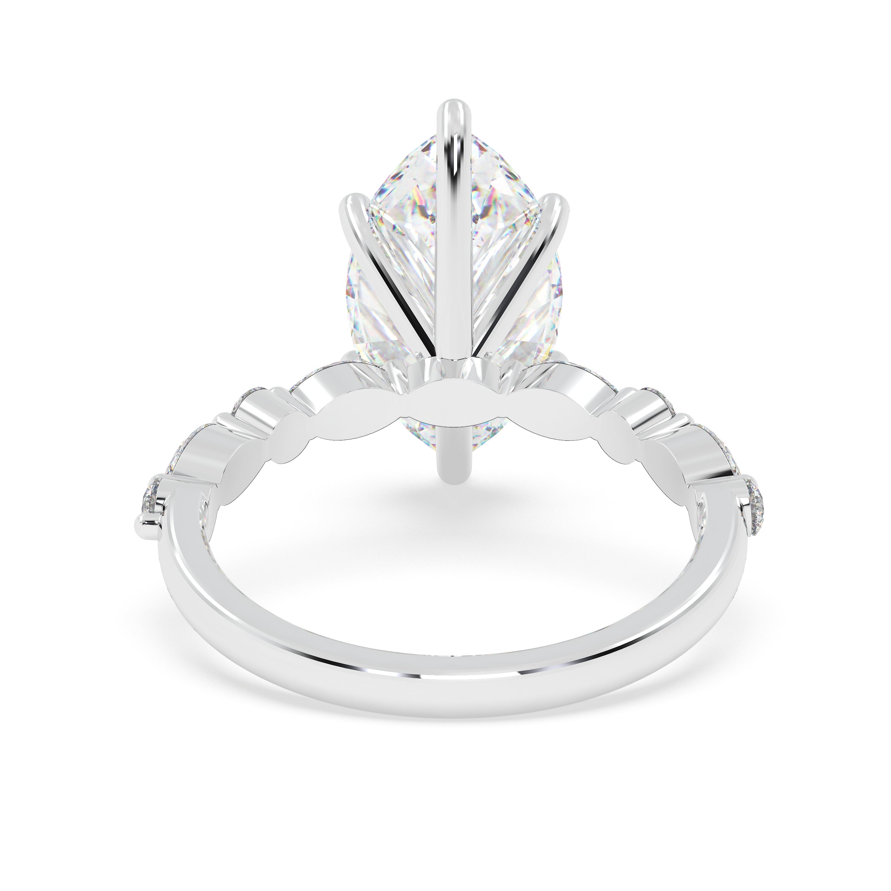 The Velor marquise ~ Silver