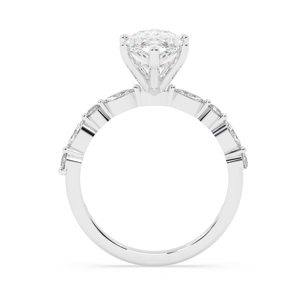 The Velor marquise ~ Silver