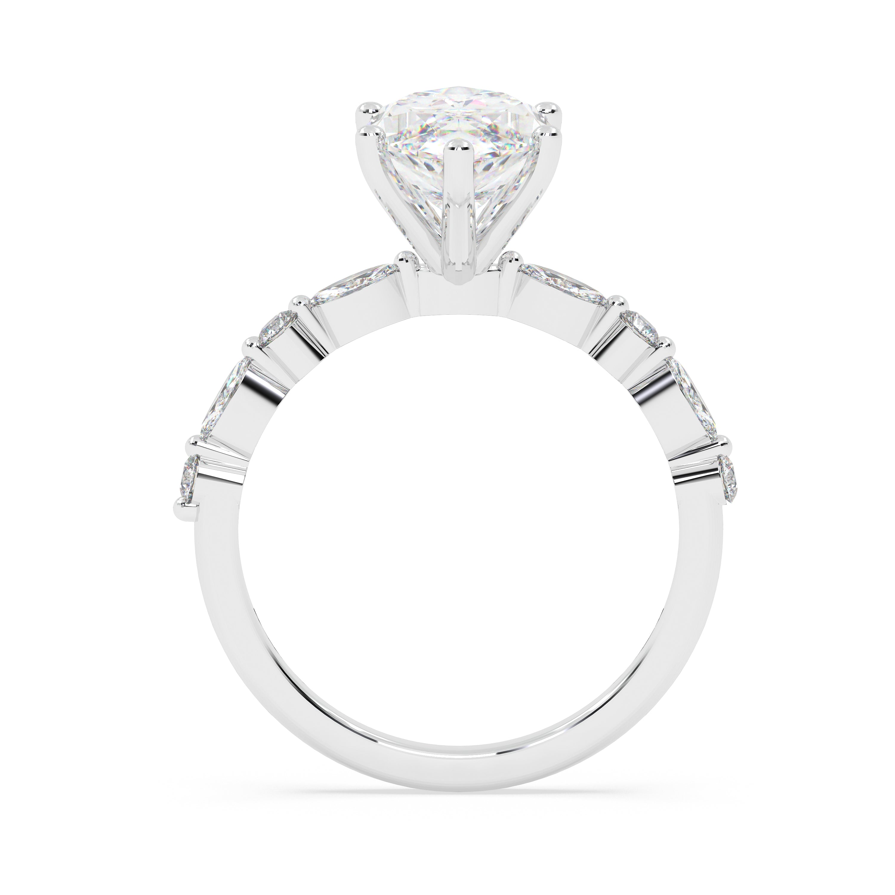 The Velor marquise ~ Silver