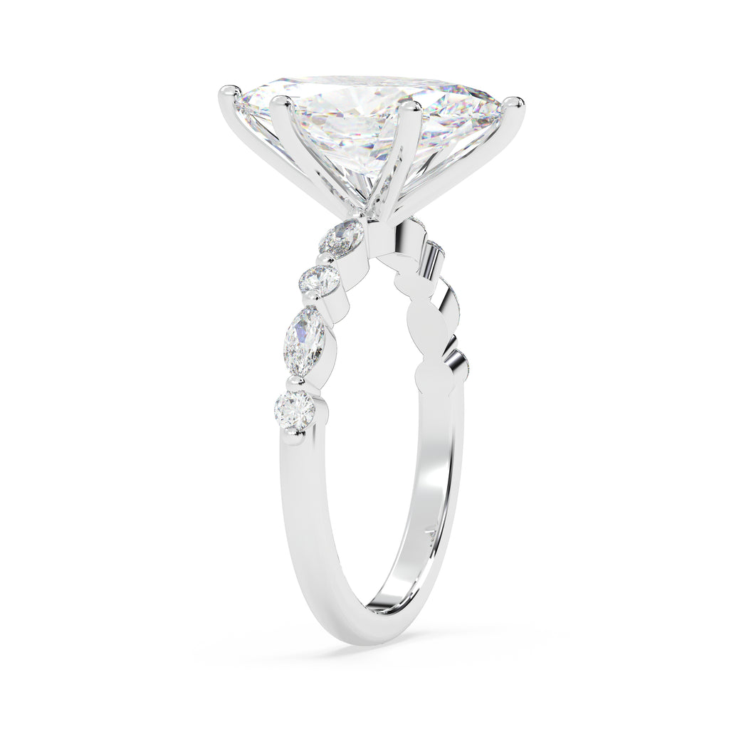 The Velor marquise ~ Silver