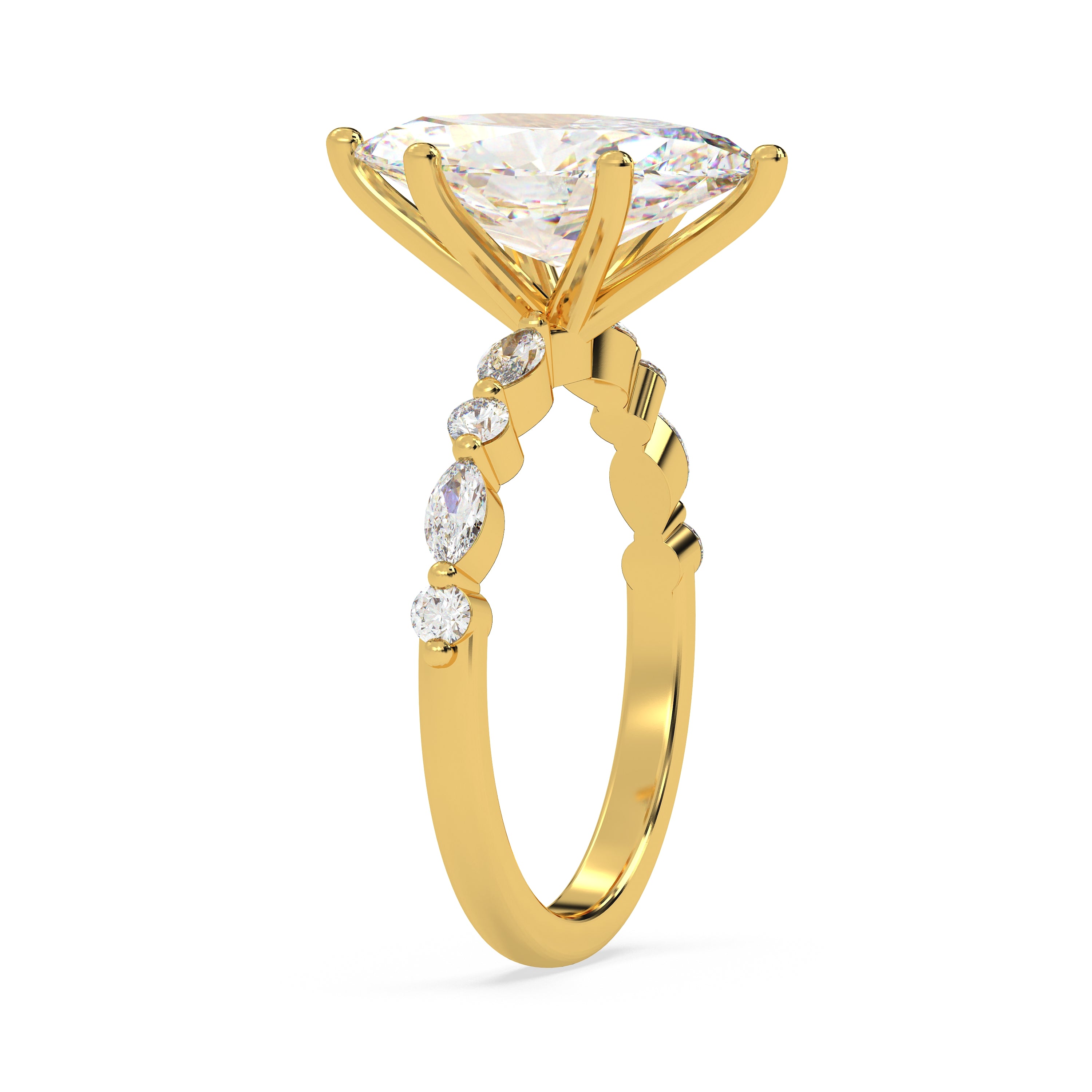 The Velor marquise ~ Gold