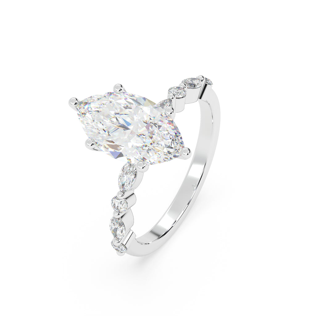 The Velor marquise ~ Silver