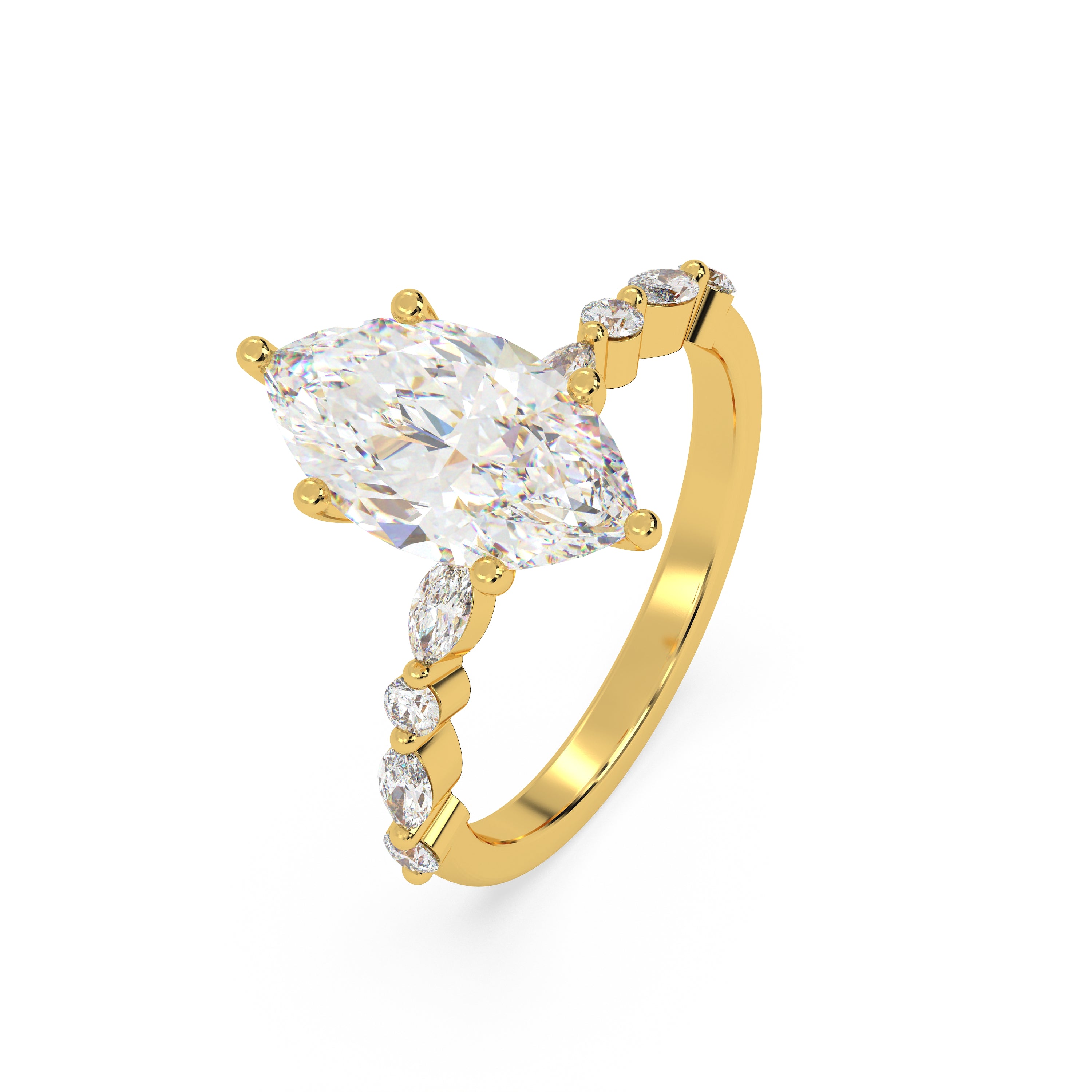 The Velor marquise ~ Gold