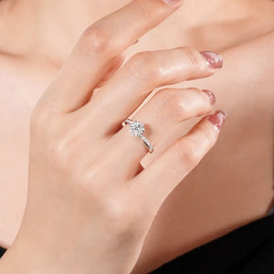 Solitaire Moissanite Twisted Engagement Ring