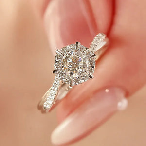 Solitaire Moissanite Twisted Engagement Ring