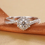 Solitaire Moissanite Twisted Engagement Ring