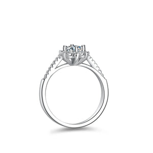 Solitaire Moissanite Twisted Engagement Ring