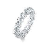 Heart-Cut Moissanite Full Eternity Wedding Band Ring