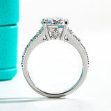 Vintage Moissanite Split Shank Pave Engagement Ring