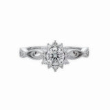 Vintage Round Moissanite Twisted Vine Engagement Ring