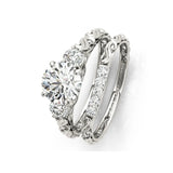 Solitaire Round Moissanite Braided Twisted Celtic Engagement Ring