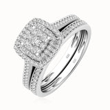 Moissanite Split Shank Pave Engagement Ring