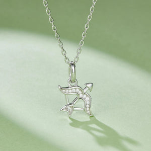 Real Moissanite zodiac signs Sterling Silver Necklace