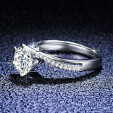 Bypass Moissanite Split Shank Pave Engagement Ring