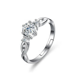 Three Stone Moissanite With Twister Engagement Ring