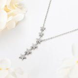 Real Moissanite Star Shape Sterling Silver Necklace