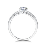 Fashion Round Moissanite Channel Set Engagement Ring