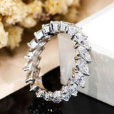 Marquise Moissanite Full Eternity Wedding Band Ring