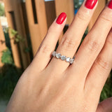 Heart-Cut Moissanite Full Eternity Wedding Band Ring