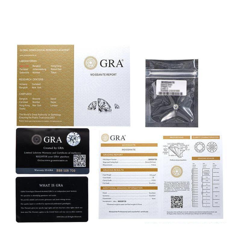 Classic Solitaire Moissanite Four-Prong Sterling Silver Engagement Ring