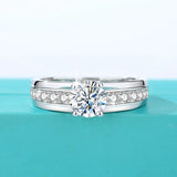 Fashion Round Moissanite Channel Set Engagement Ring