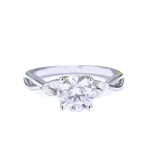 Moissanite Twisted Vine Trellis Engagement Ring